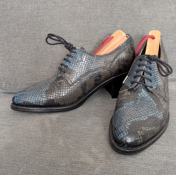 The Office Of Angela Scott Shoes - The Office Of Angela Scott | Miss Button | Mid Heel Lace Up Oxford